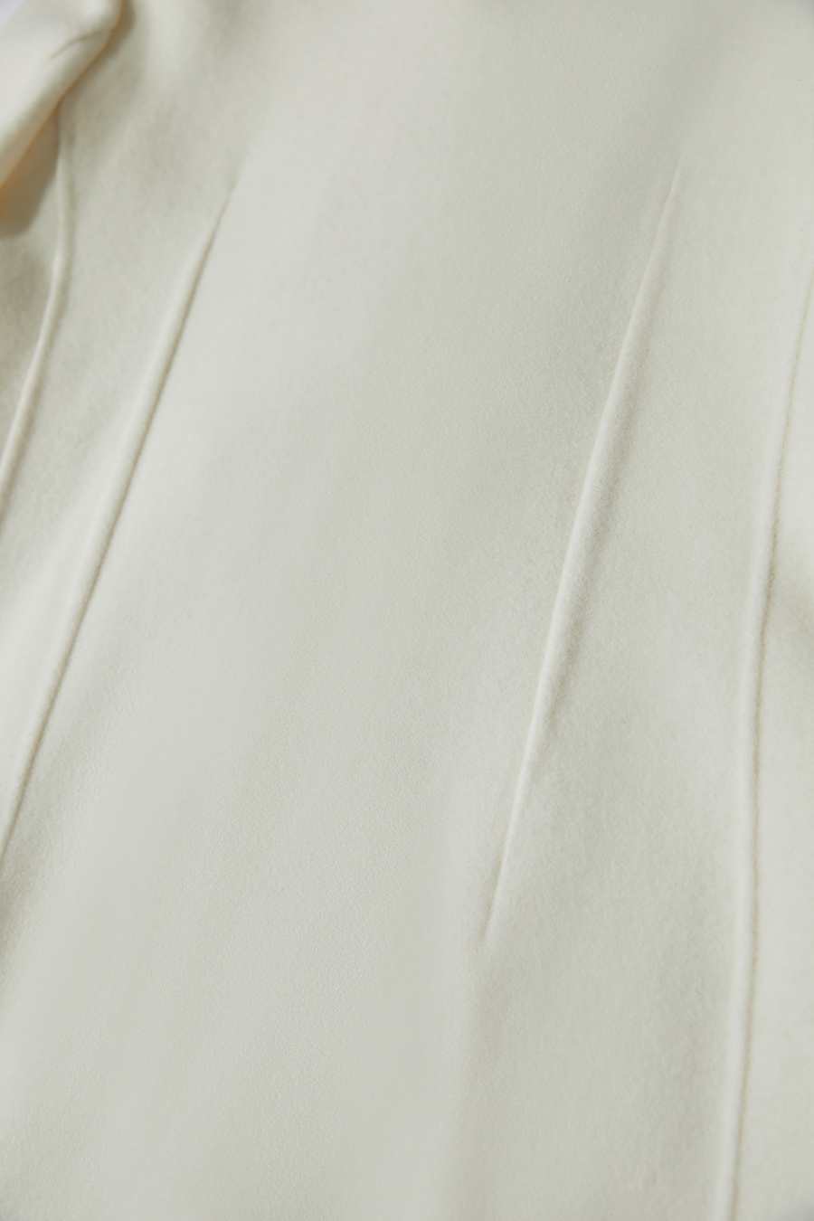 Notched Lapel Wool Double-faced Wool Coat