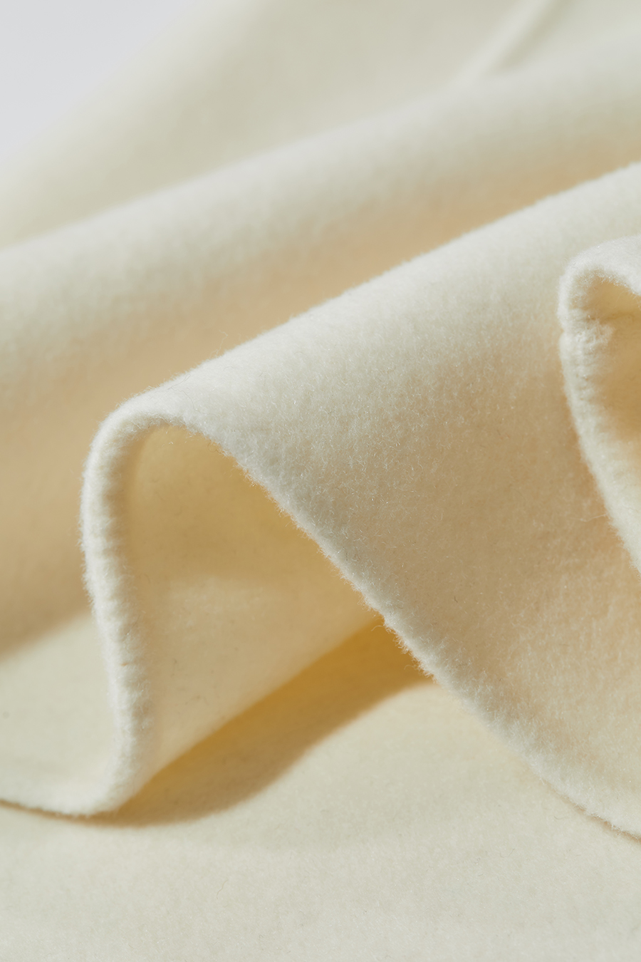 Notched Lapel Wool Double-faced Wool Coat