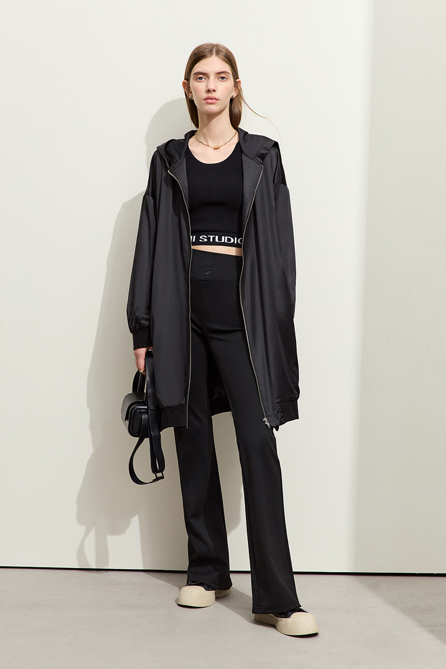 Embroidered Micro - flare Leggings|AMII-AMII.com