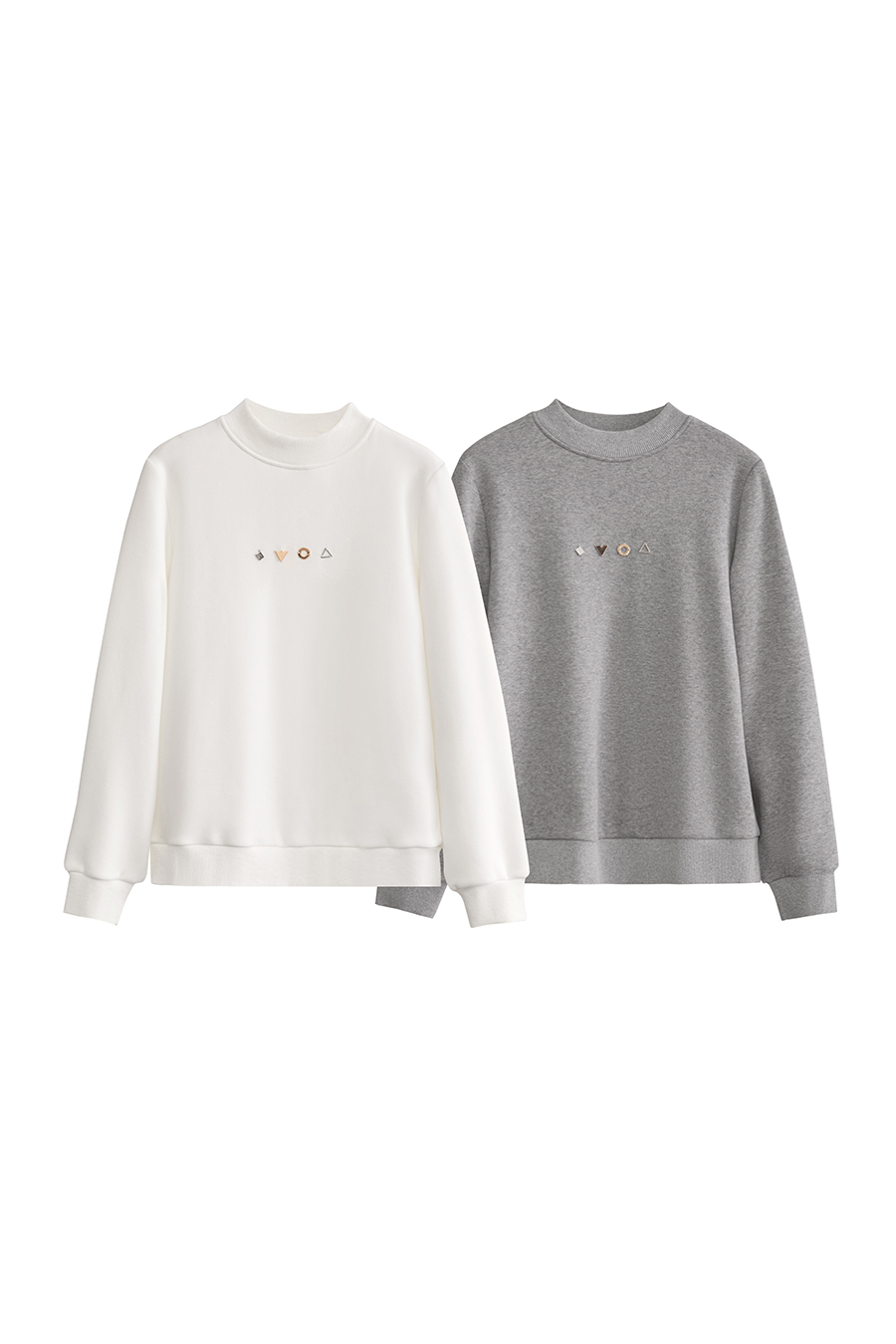 Geometric Metal Decoration Sweatshirt|AMII-AMII.com