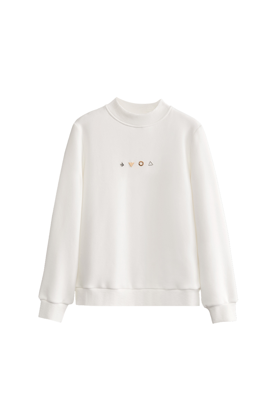 Geometric Metal Decoration Sweatshirt|AMII-AMII.com