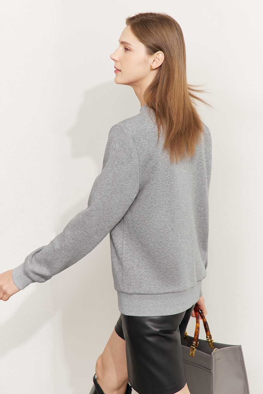 Geometric Metal Decoration Sweatshirt|AMII-AMII.com