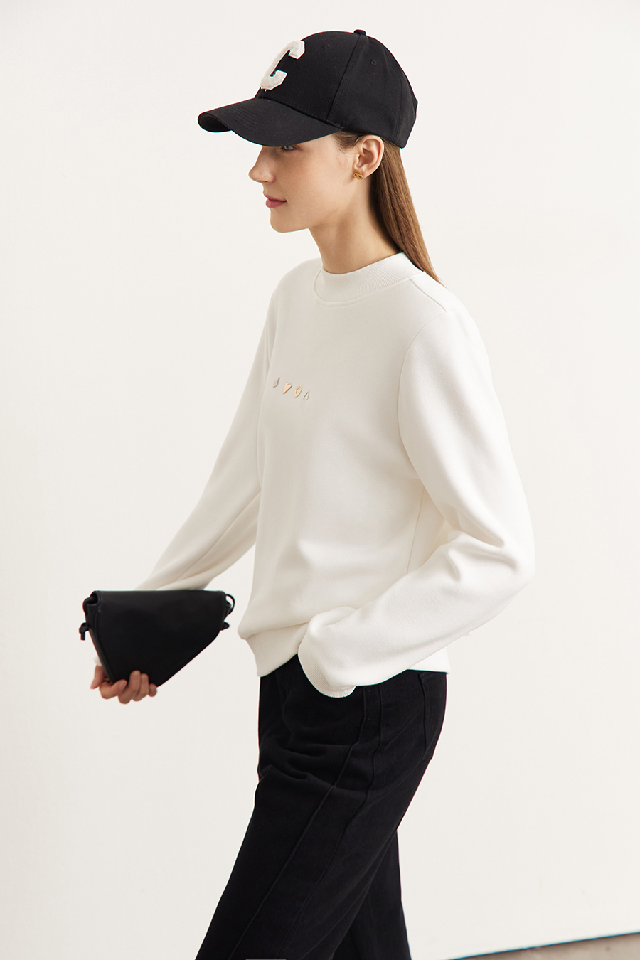 Geometric Metal Decoration Sweatshirt|AMII-AMII.com