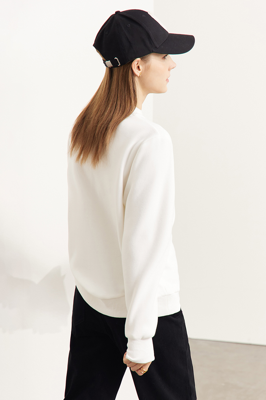 Geometric Metal Decoration Sweatshirt|AMII-AMII.com