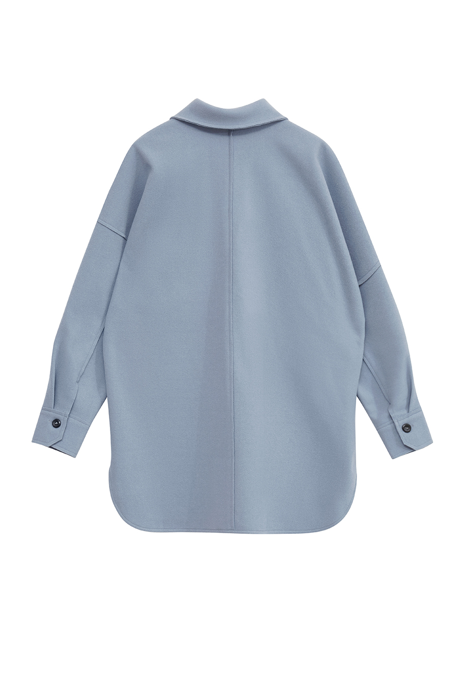 Velvet Lapel Drop Shoulder Coat