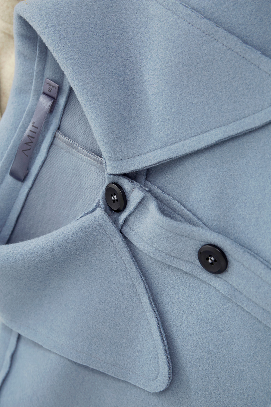 Velvet Lapel Drop Shoulder Coat