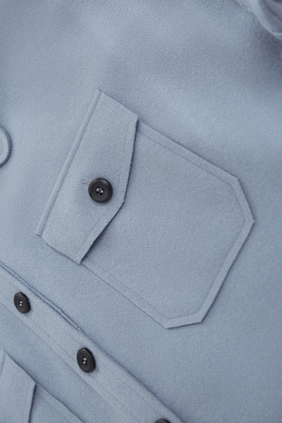 Velvet Lapel Drop Shoulder Coat