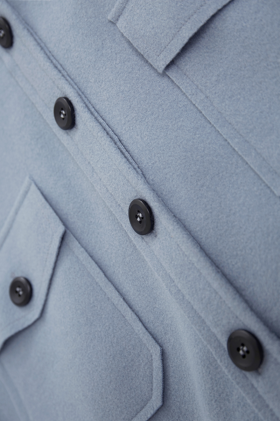 Velvet Lapel Drop Shoulder Coat