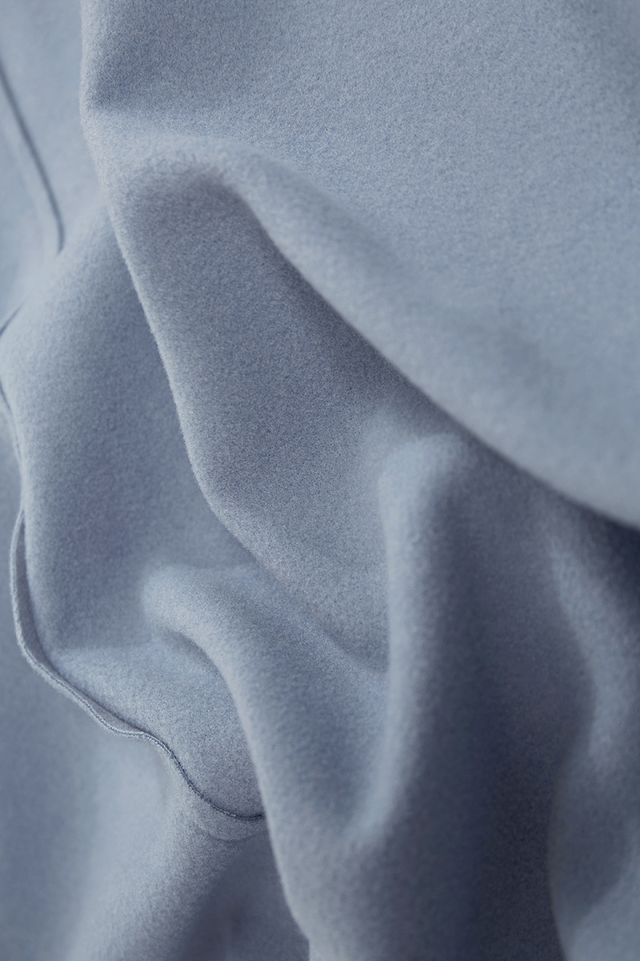 Velvet Lapel Drop Shoulder Coat