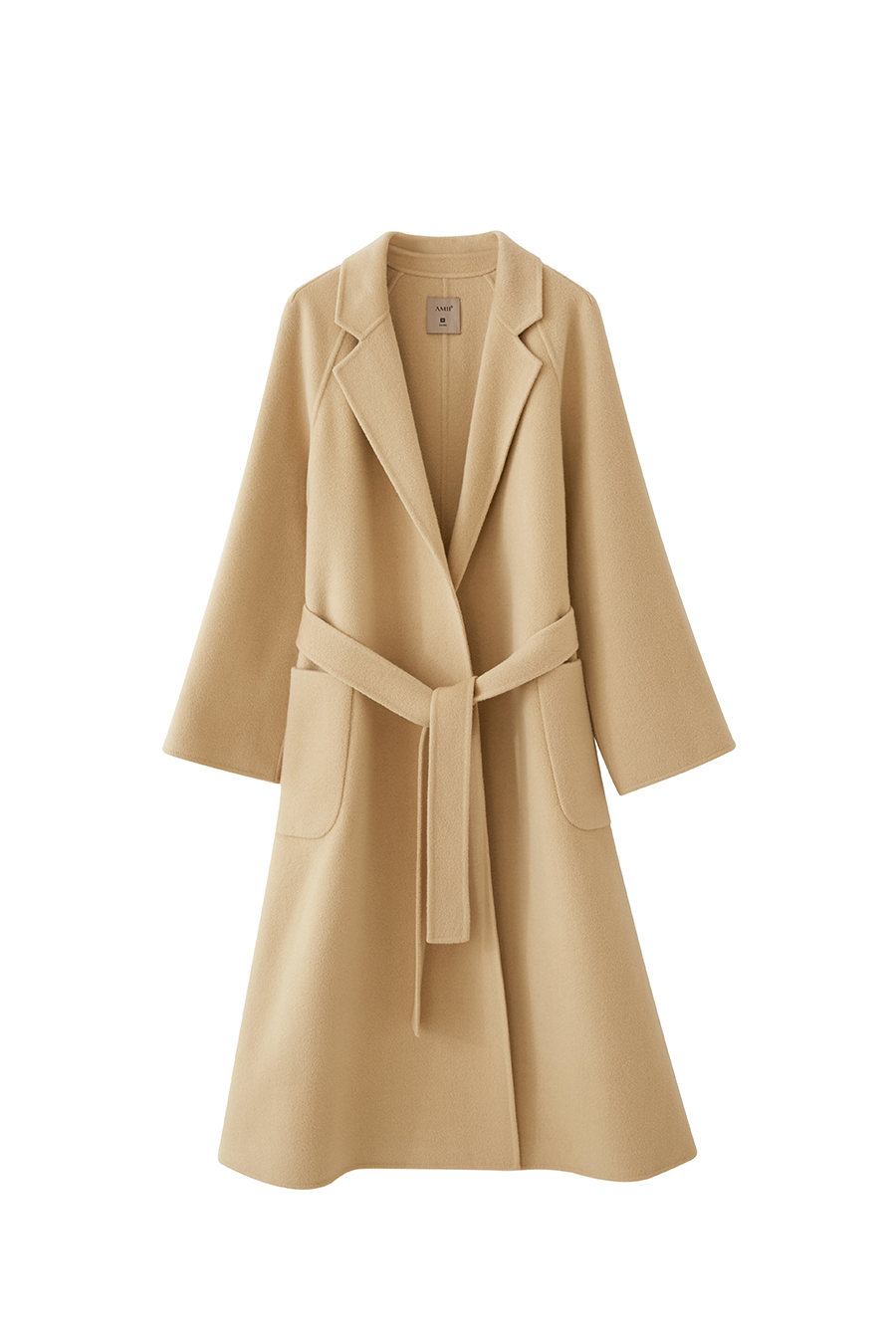 Wool Double - faced Fabric with Belt|AMII-AMII.com