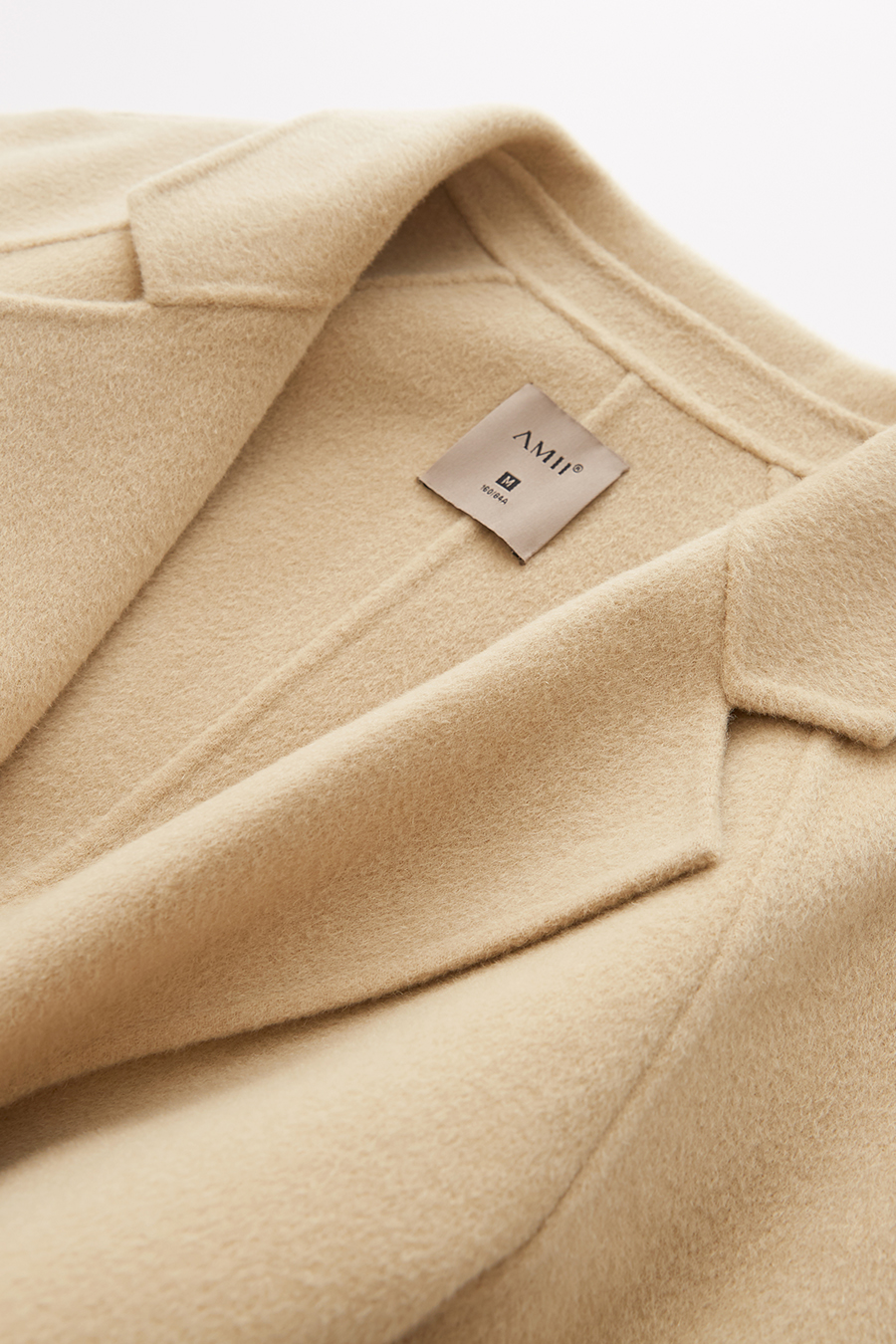 Wool Double - faced Fabric with Belt|AMII-AMII.com