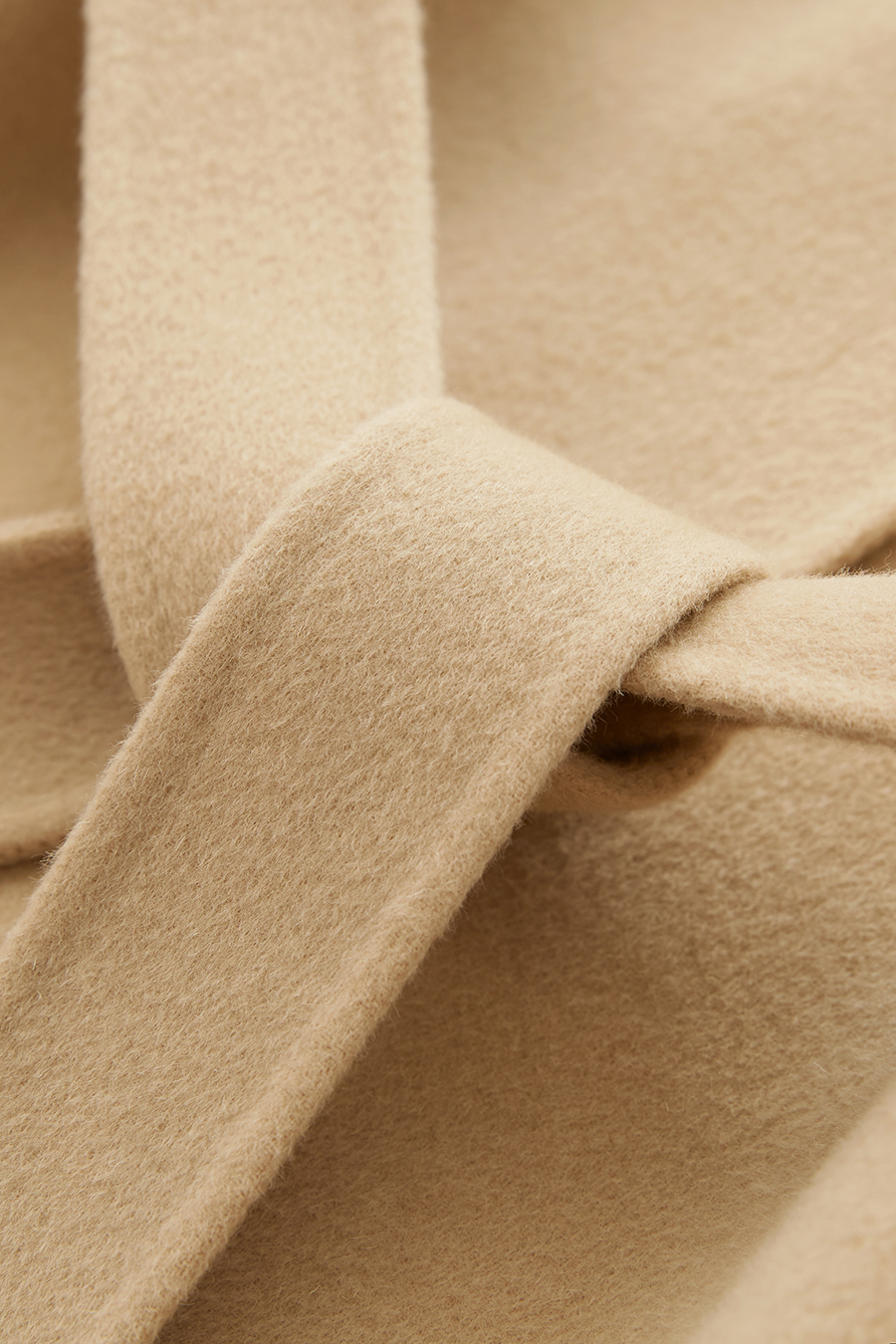 Wool Double - faced Fabric with Belt|AMII-AMII.com