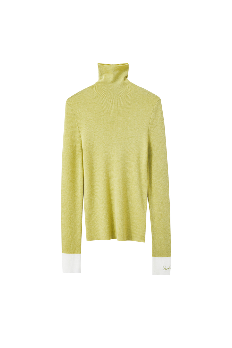 Slim-fit Turtleneck Color-block Sweater