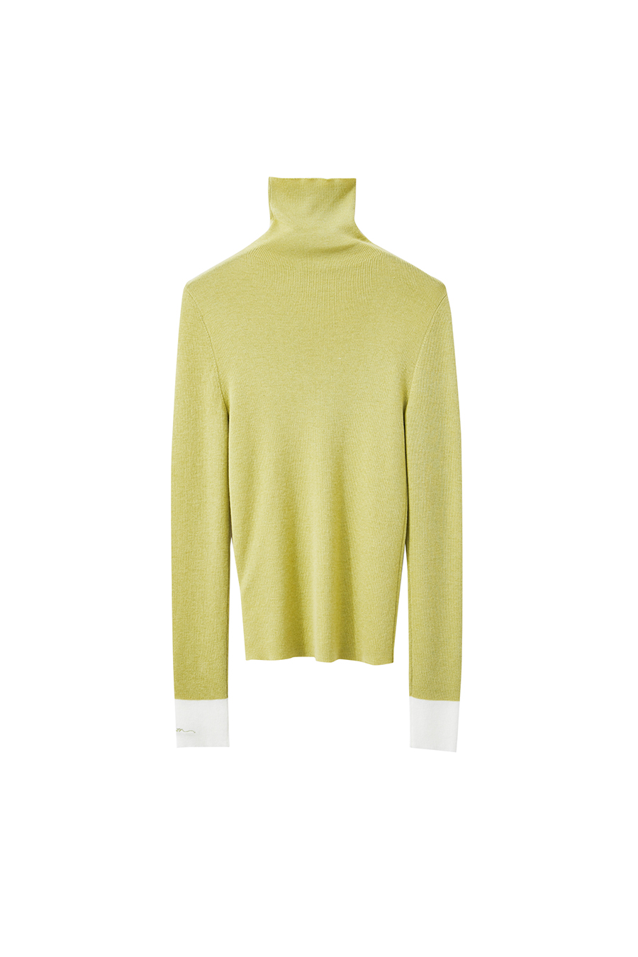 Slim-fit Turtleneck Color-block Sweater