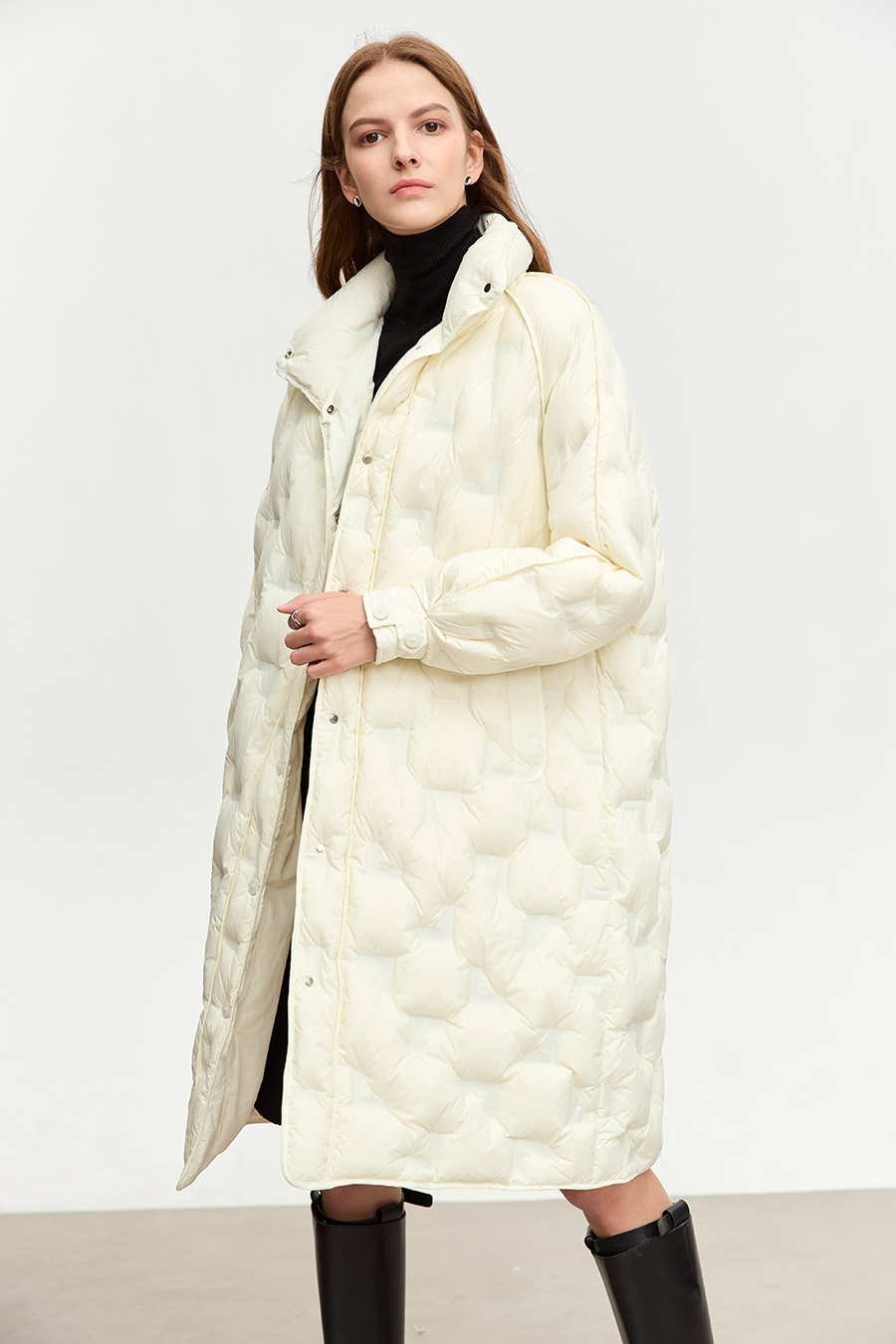 Stand Collar Direct - filled Down Jacket|AMII-AMII.com