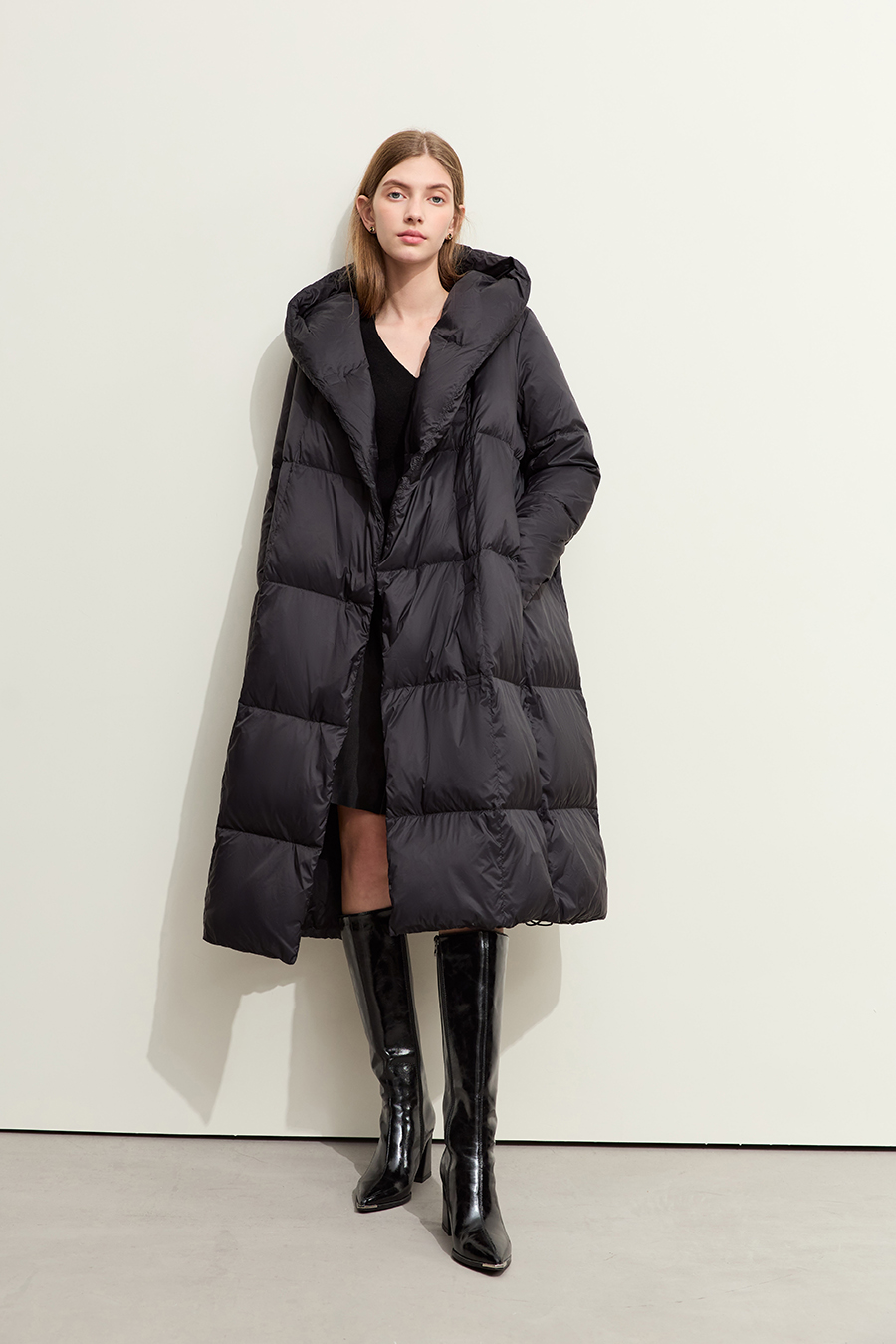 Hooded Magnetic Button Down Jacket|AMII-AMII.com