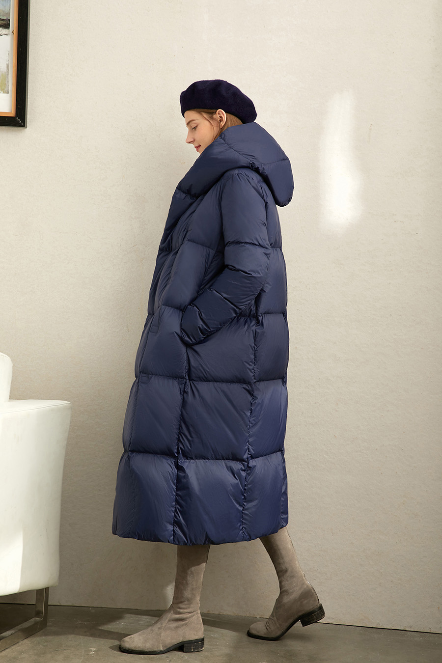 Hooded Magnetic Button Down Jacket|AMII-AMII.com