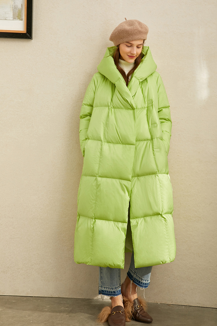 Hooded Magnetic Button Down Jacket|AMII-AMII.com