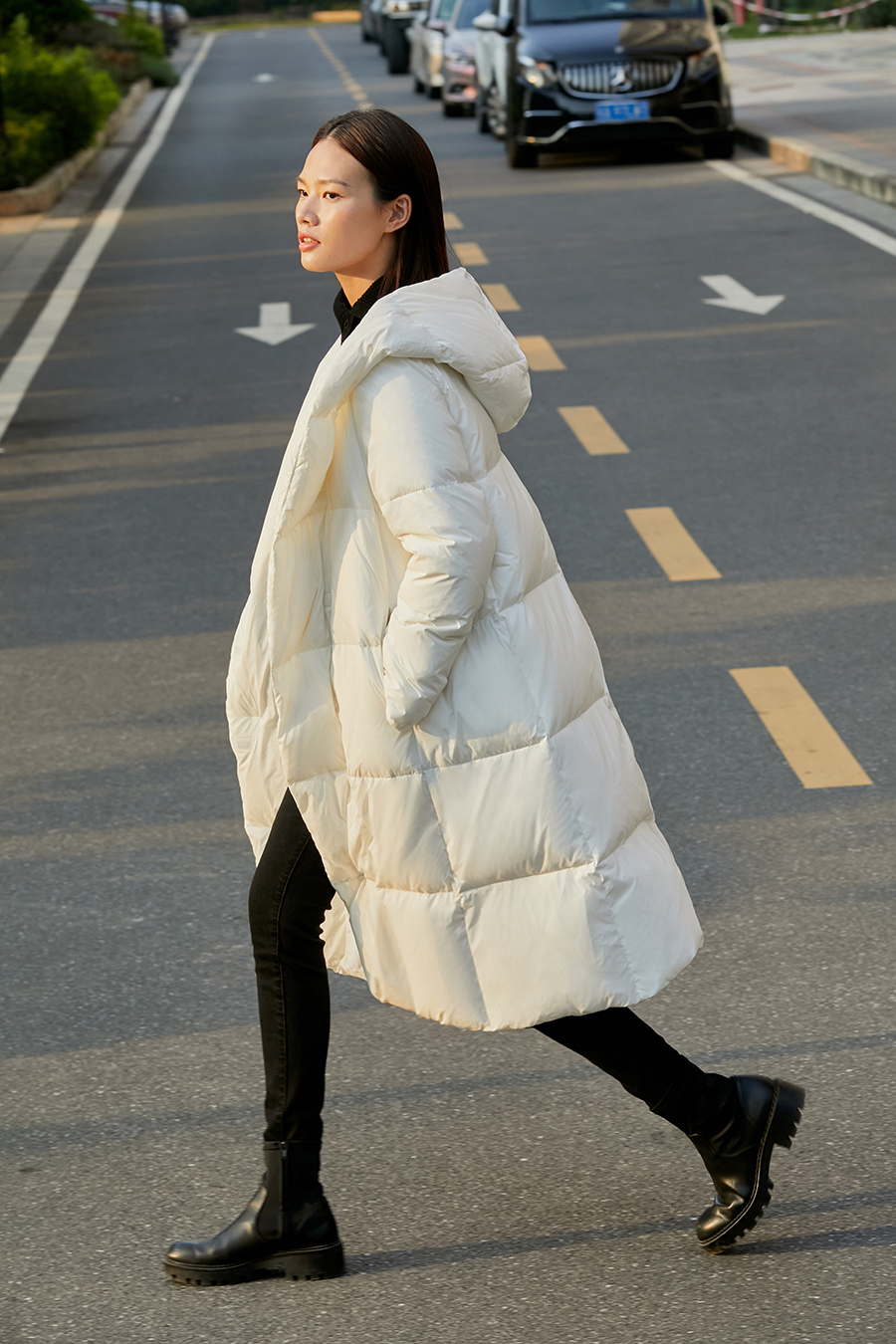 Hooded Magnetic Button Down Jacket|AMII-AMII.com