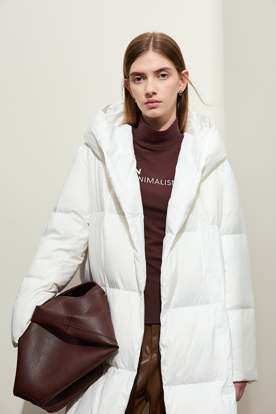 Hooded Magnetic Button Down Jacket|AMII-AMII.com