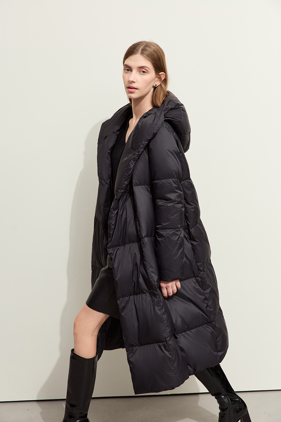 Hooded Magnetic Button Down Jacket|AMII-AMII.com