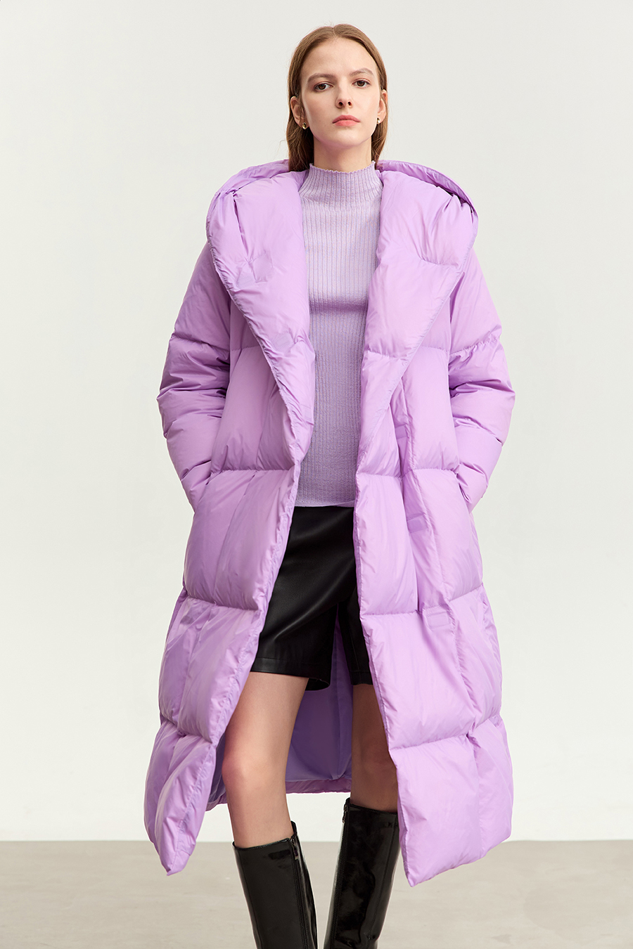 Hooded Magnetic Button Down Jacket|AMII-AMII.com