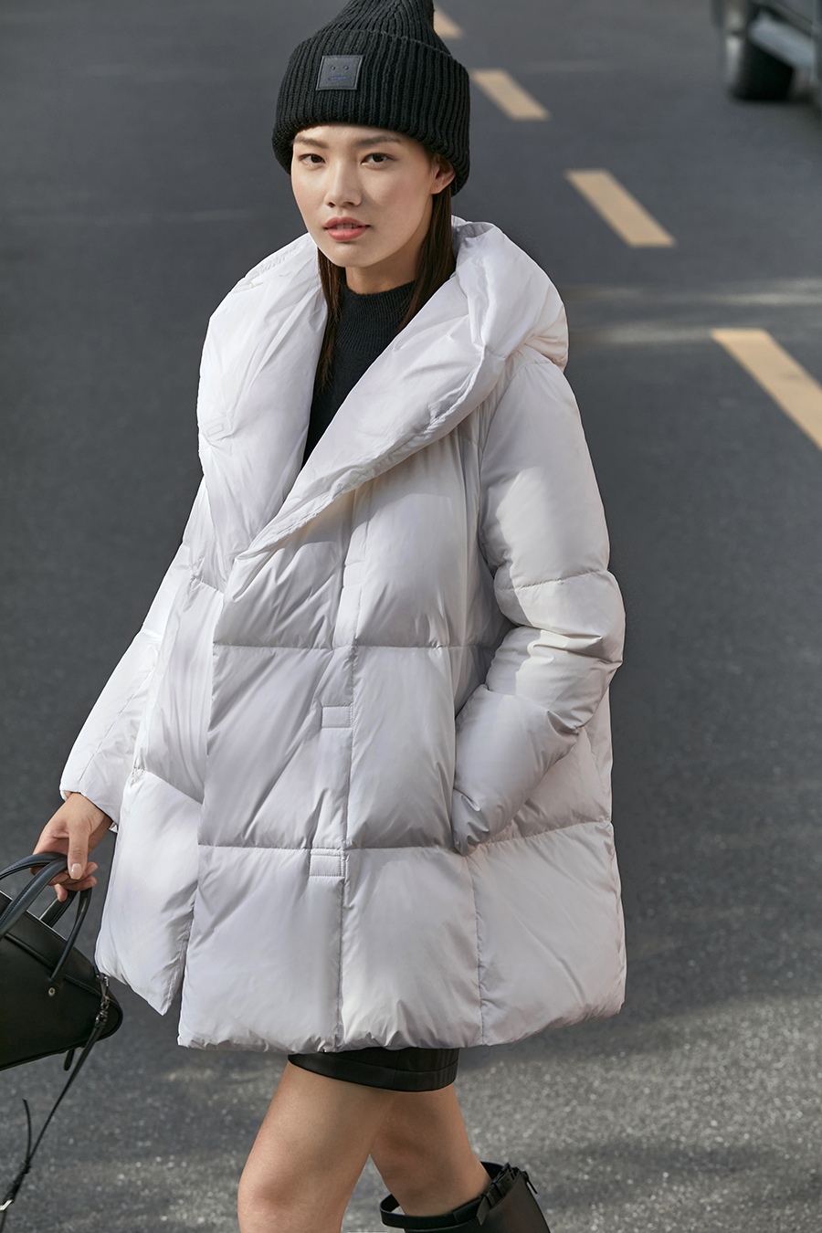 Hooded Magnetic Button Down Jacket|AMII-AMII.com
