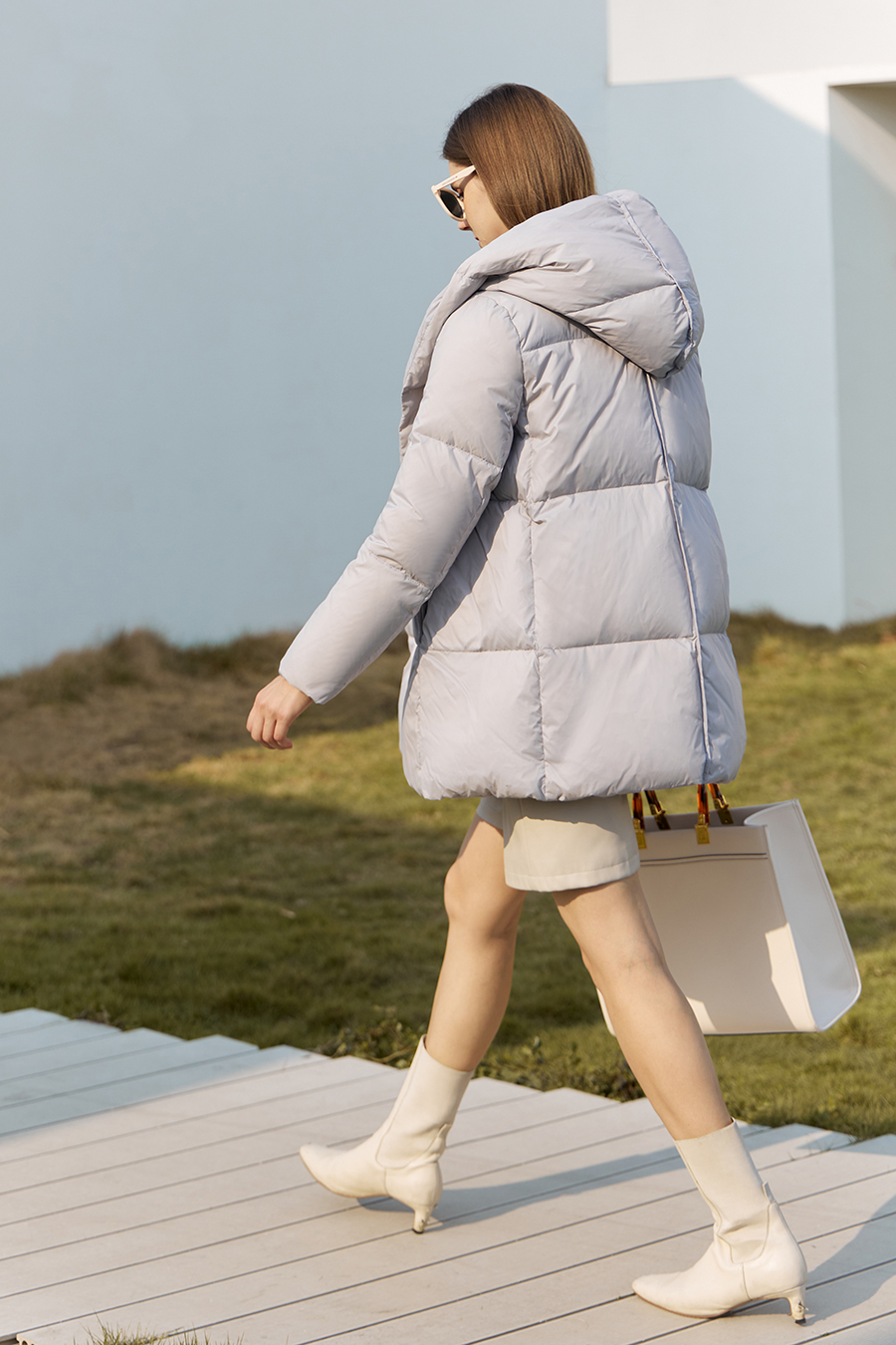 Hooded Magnetic Button Down Jacket|AMII-AMII.com