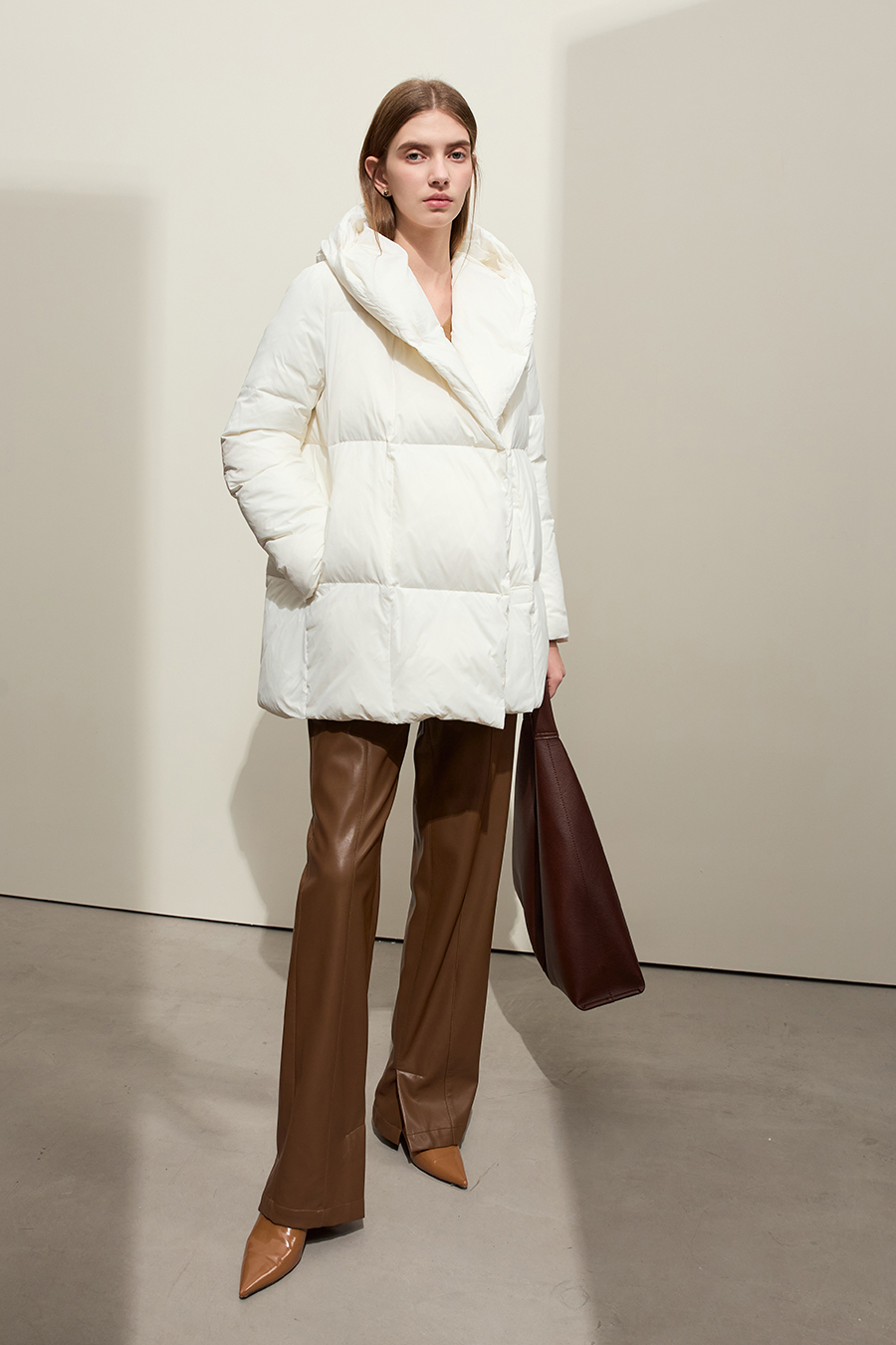 Hooded Magnetic Button Down Jacket|AMII-AMII.com