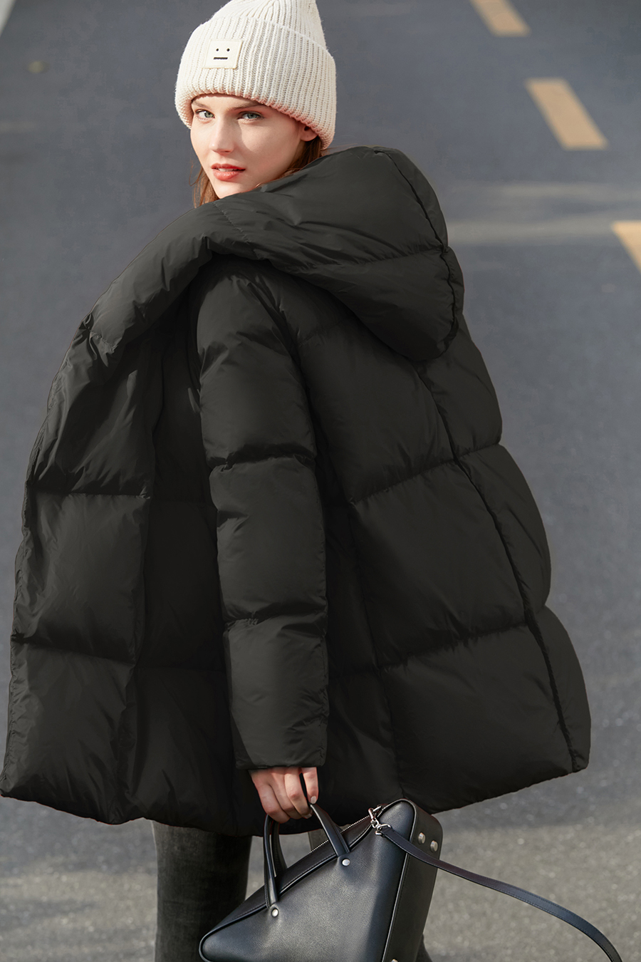 Hooded Magnetic Button Down Jacket|AMII-AMII.com