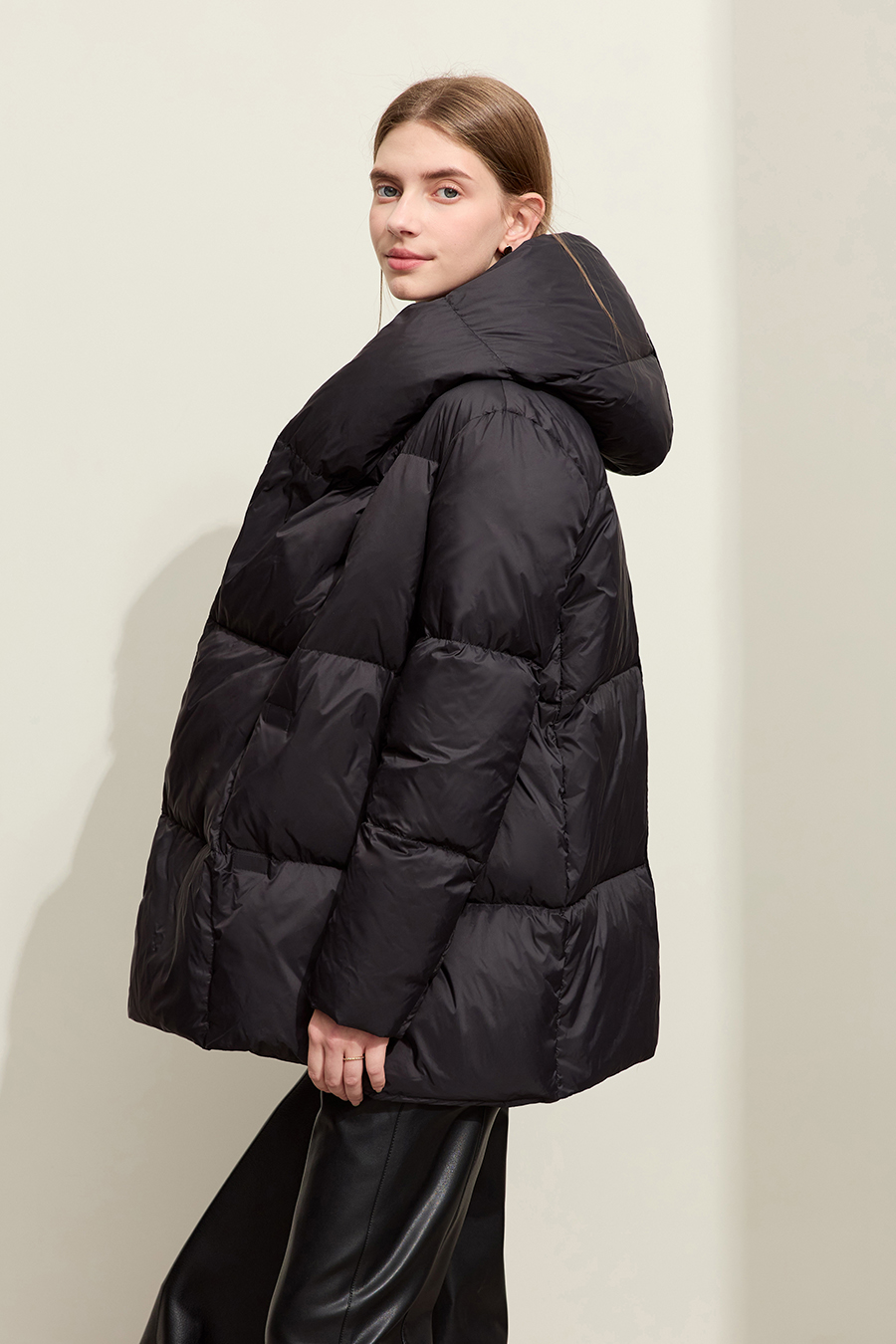 Hooded Magnetic Button Down Jacket|AMII-AMII.com