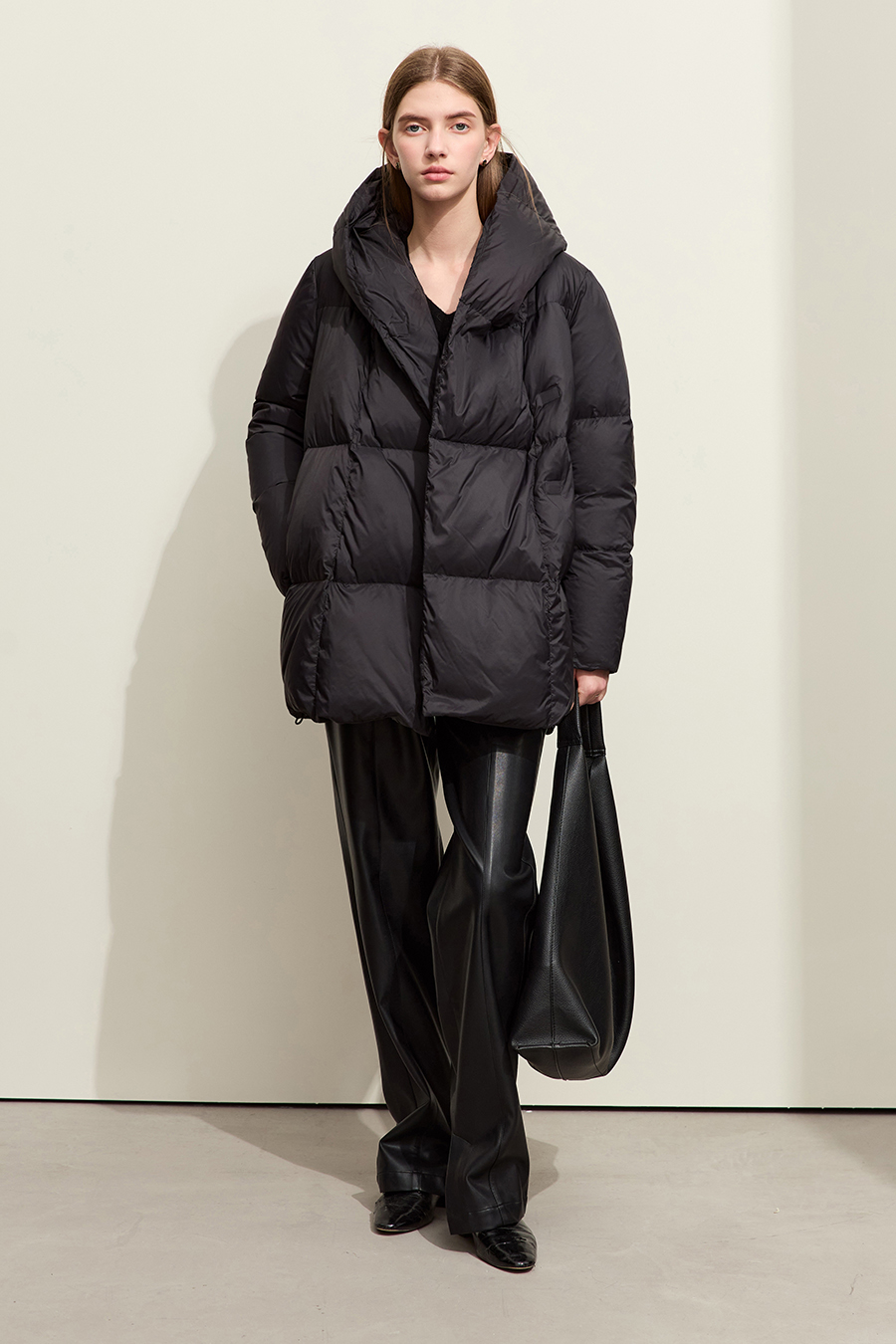 Hooded Magnetic Button Down Jacket|AMII-AMII.com