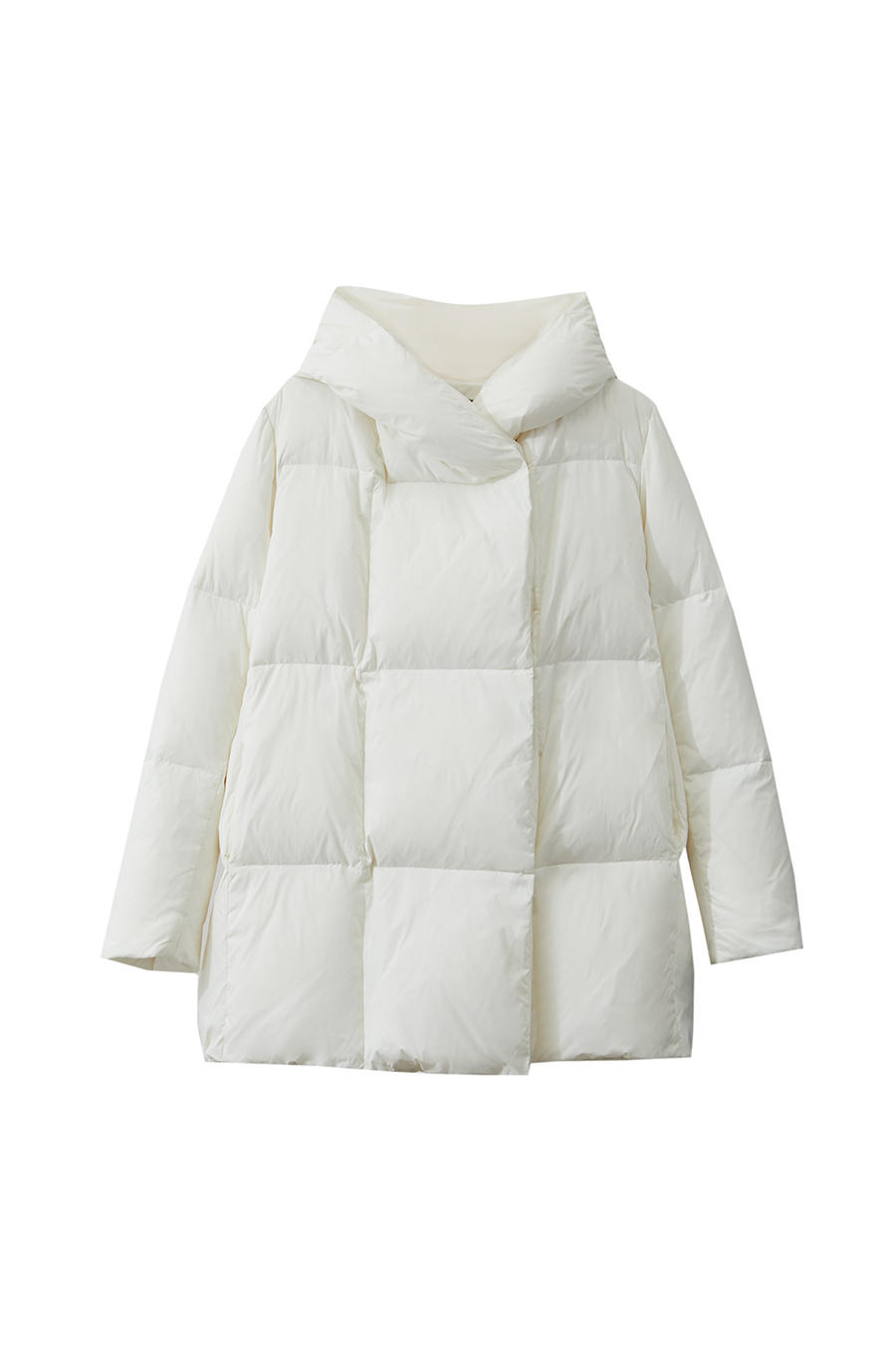 Hooded Magnetic Button Down Jacket|AMII-AMII.com