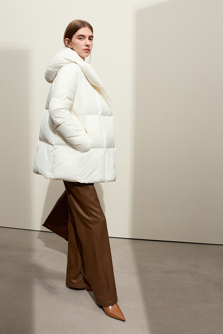 Hooded Magnetic Button Down Jacket|AMII-AMII.com