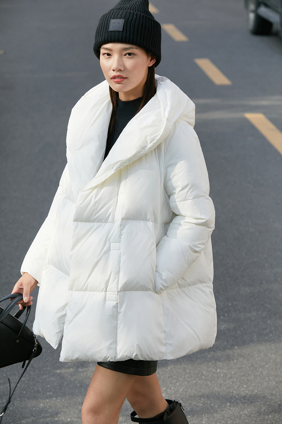 Hooded Magnetic Button Down Jacket|AMII-AMII.com