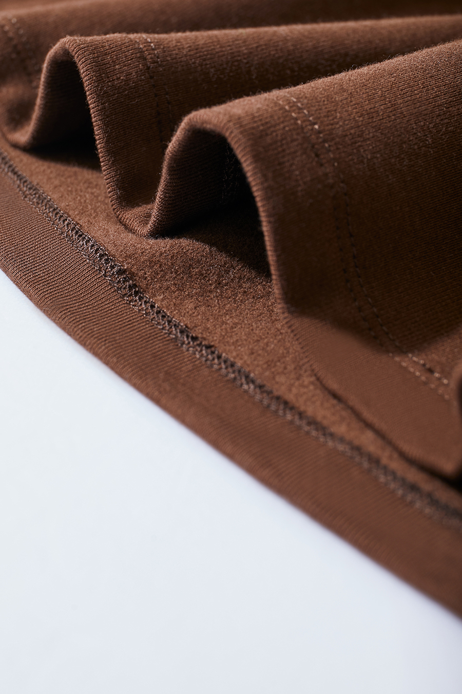 Letter Embroidered Brushed T-Shirt|AMII-AMII.com