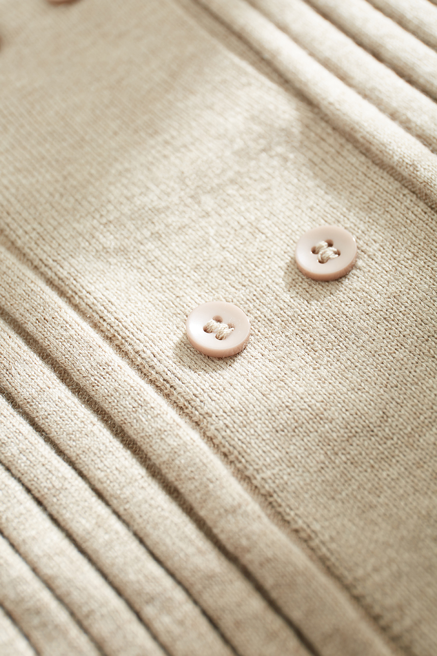 Lapel Ribbed Knit Sweater