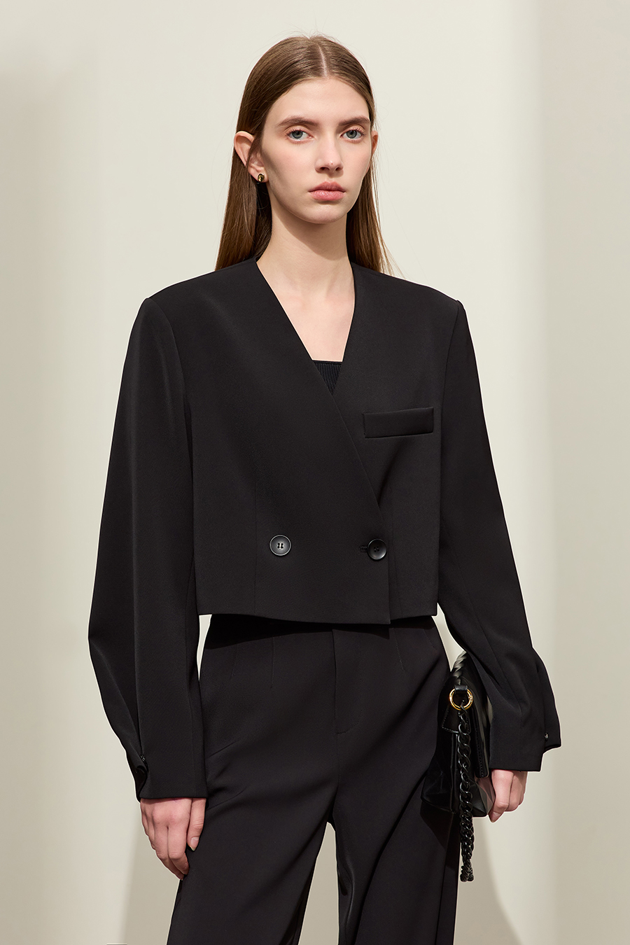 Short Double - button V - Neck Suit|AMII-AMII.com