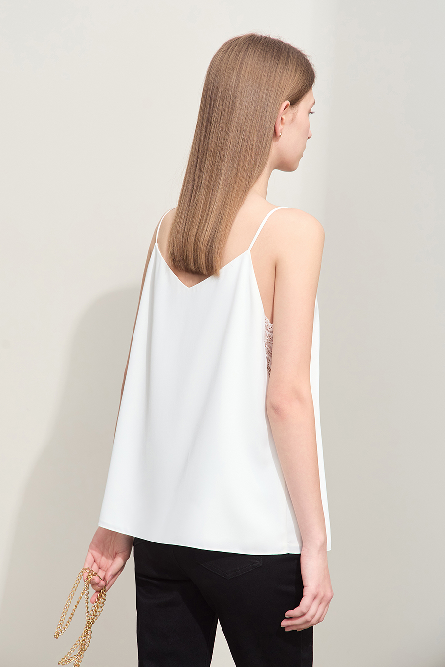 Lace spliced camisole|AMII