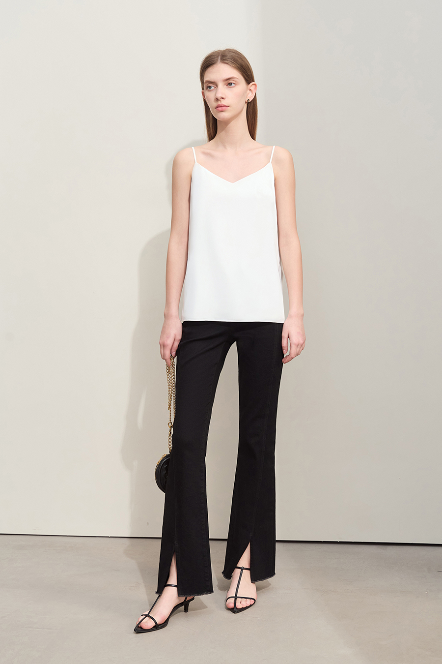 Lace spliced camisole|AMII