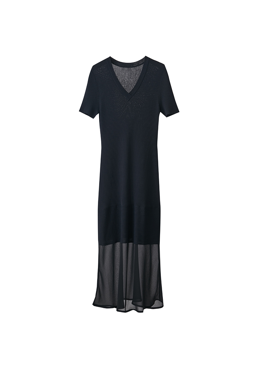 Contrast Mesh Spliced Dress