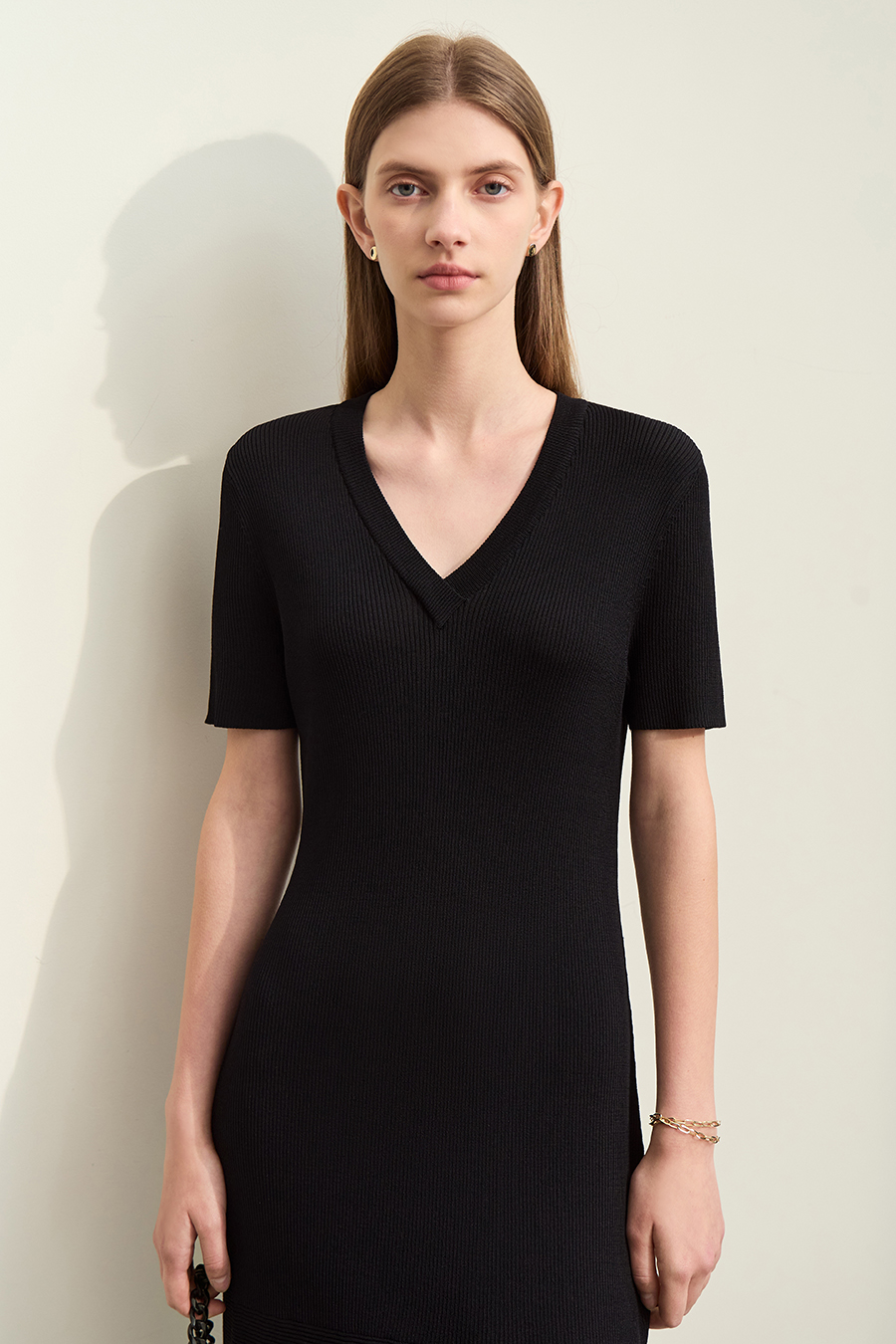 Contrast Mesh Spliced Dress