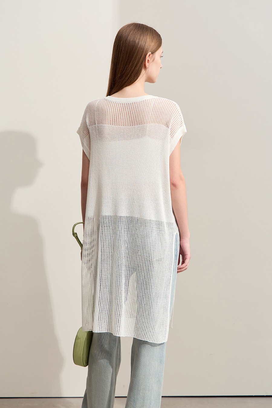 Eyelet Hollowed - out Knitted Sweater|AMII-AMII.com