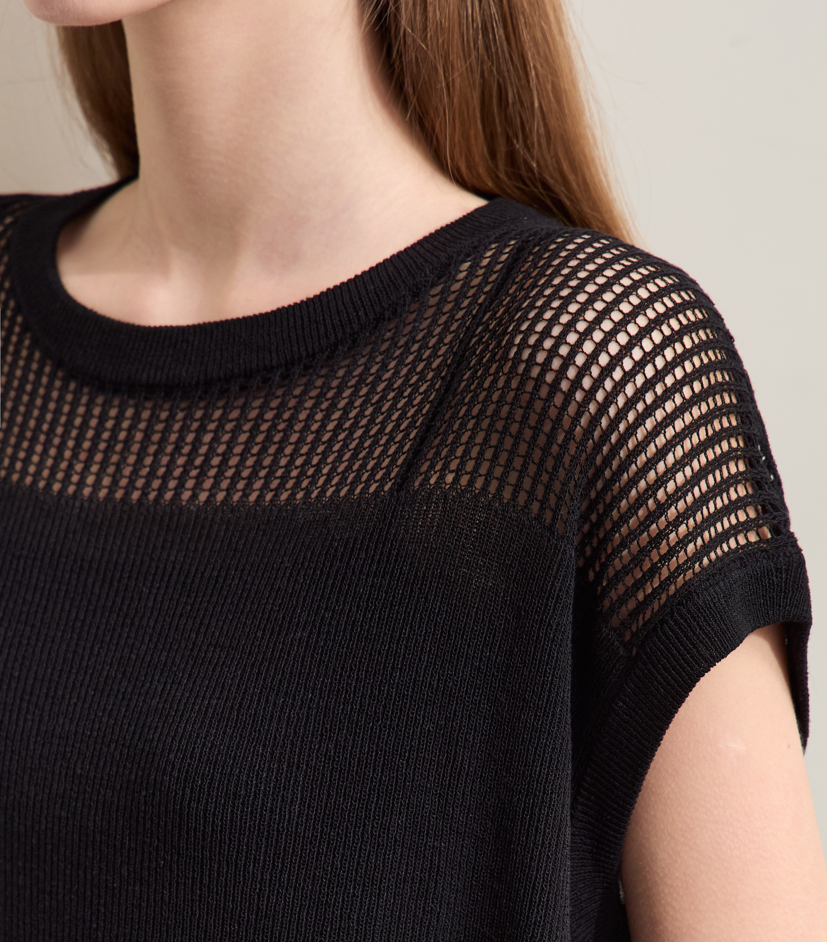 Eyelet Hollowed - out Knitted Sweater|AMII-AMII.com