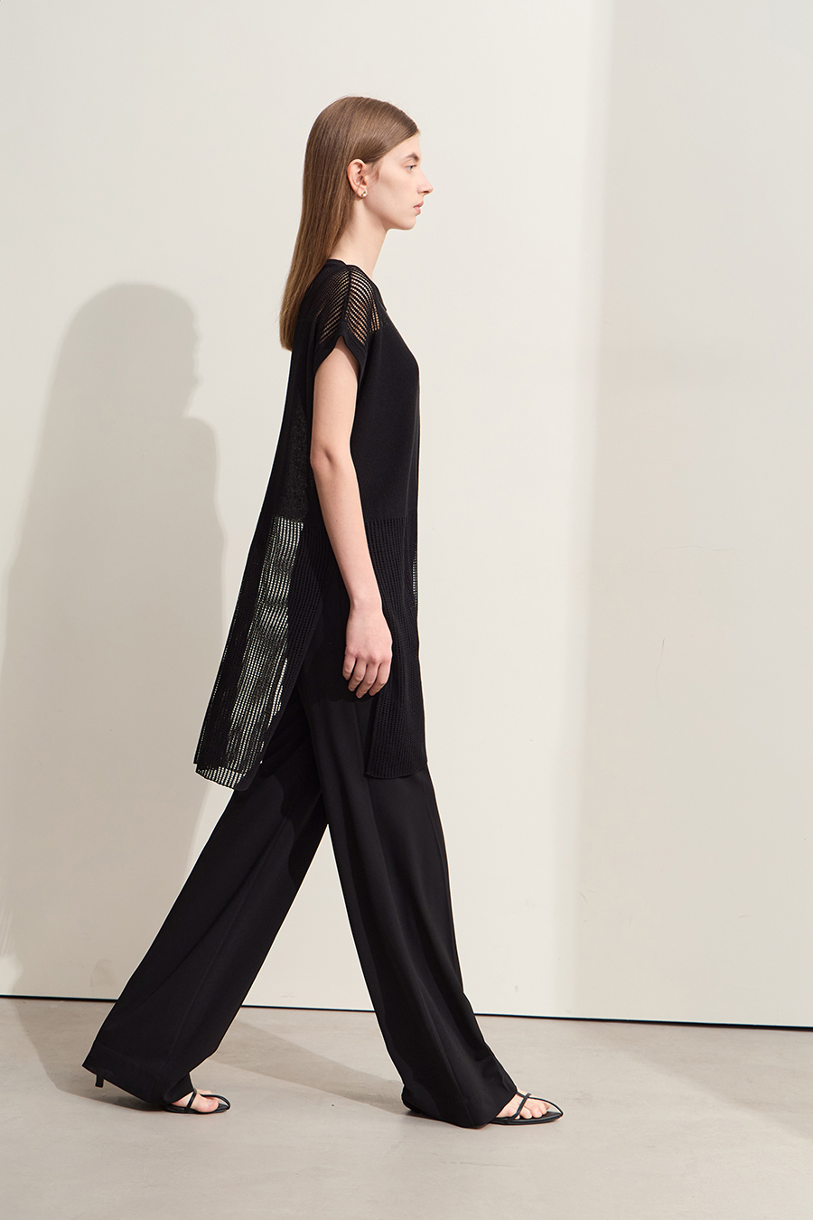 Eyelet Hollowed - out Knitted Sweater|AMII-AMII.com