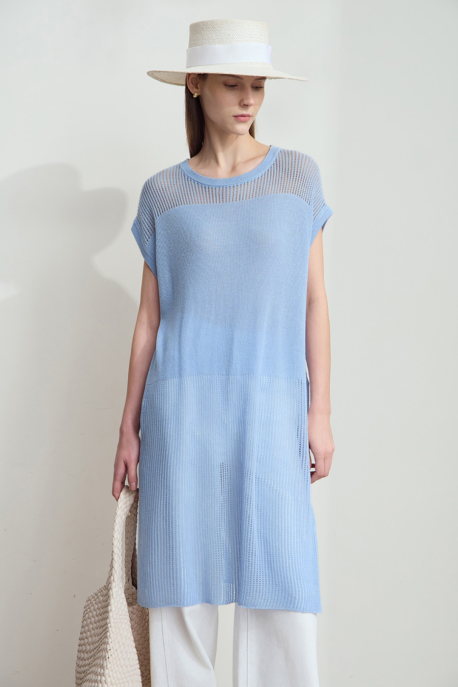 Eyelet Hollowed - out Knitted Sweater|AMII-AMII.com