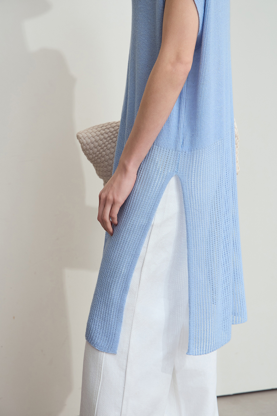 Eyelet Hollowed - out Knitted Sweater|AMII-AMII.com