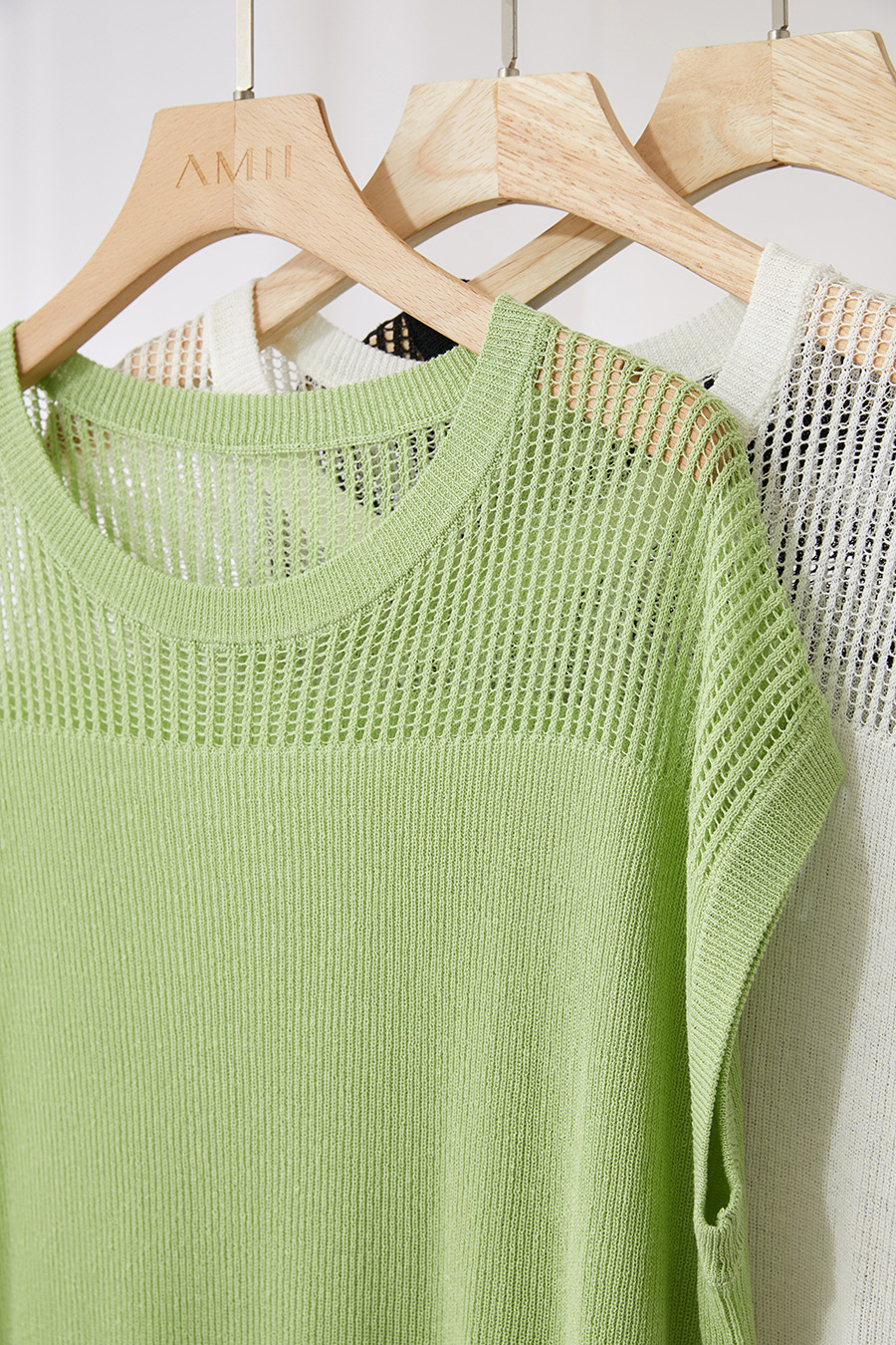 Eyelet Hollowed - out Knitted Sweater|AMII-AMII.com