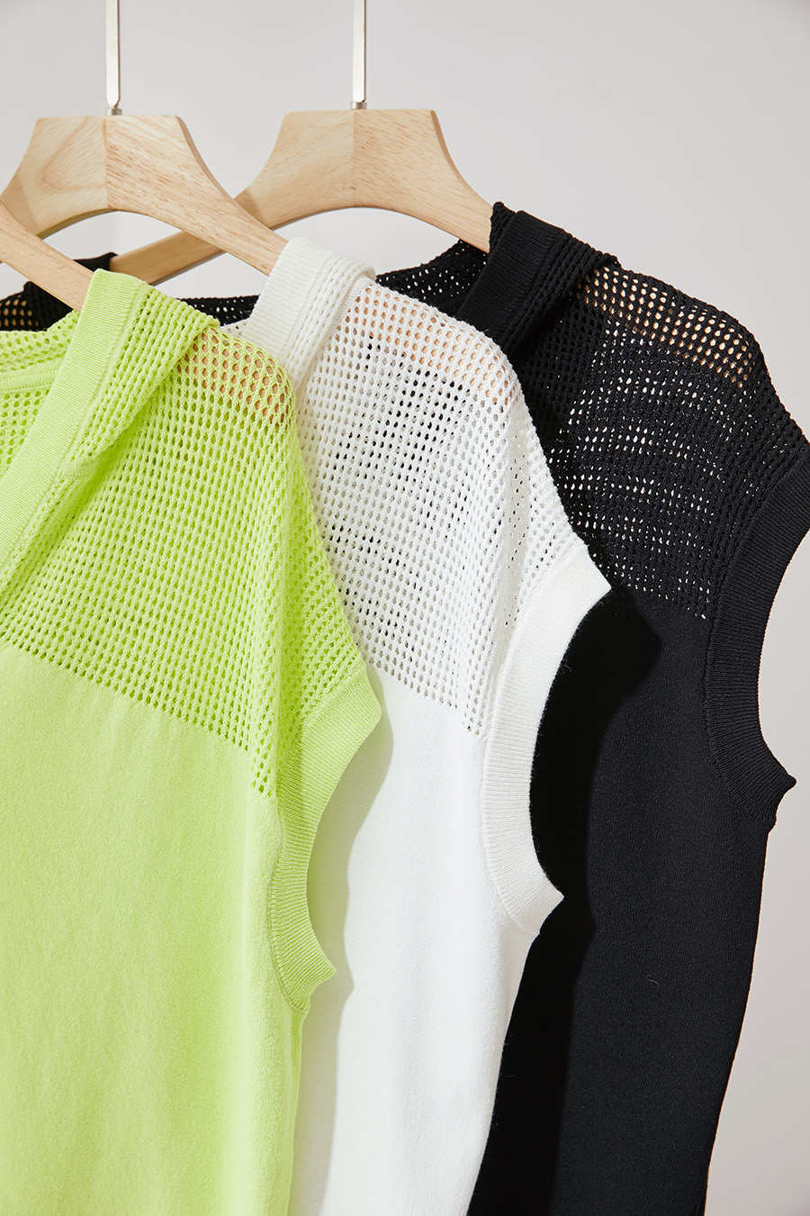 Linen-like Hooded Knit Top