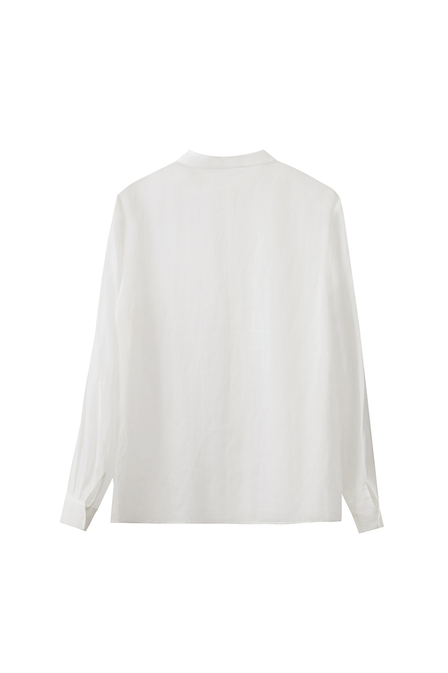 Lace Applique Ramie Shirt | AMII-AMII.com